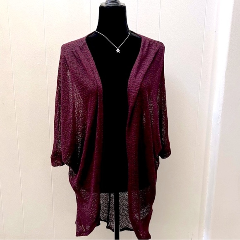 Cotton On Burgundy Open Knit Longline Cardigan NWT Medium